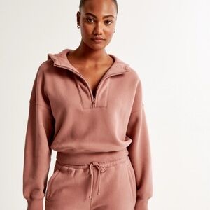 Abercrombie & Fitch Sunday Half-Zip Hoodie Sweatshirt
